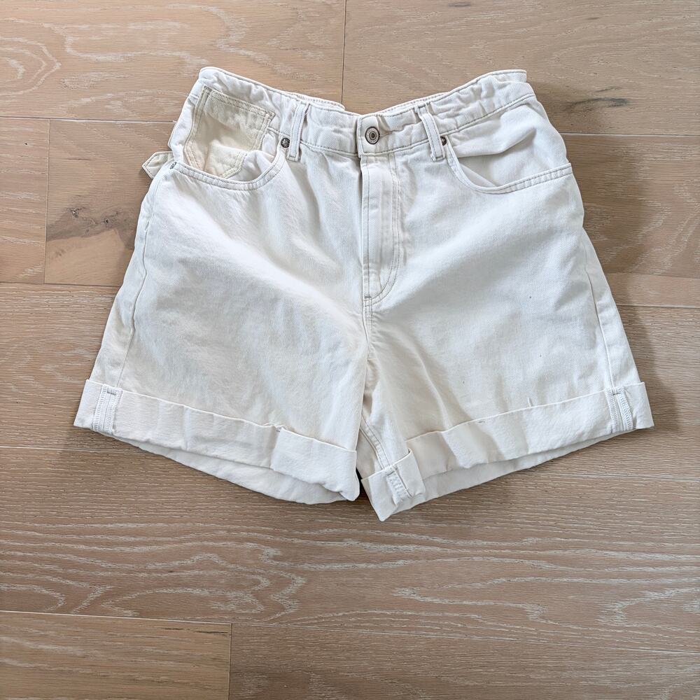We the Free People Waterfalls Baggy Wide Leg Denim Shorts High Rise sz 29